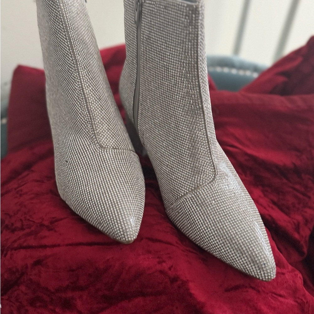Sugar Silver Rhinestone Heels - Picture 3 of 7